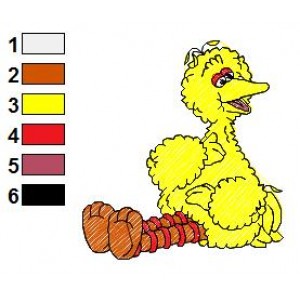 Sesame Street Big Bird 10 Embroidery Design